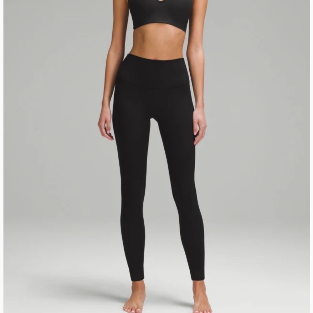 lululemon Align™ High-Rise Ribbed Pant 28" black worn once